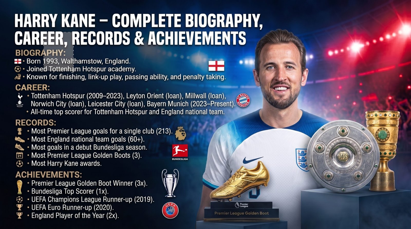 Harry Kane – Complete Biography, Career, Records & Achievements