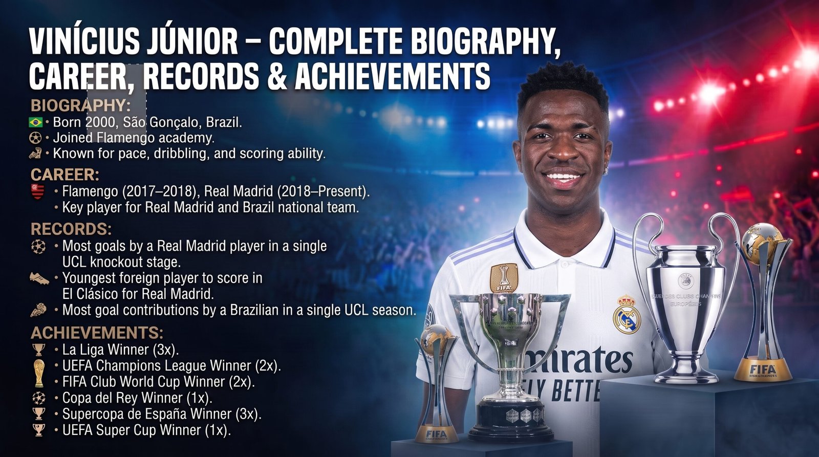 Vinícius Júnior – Complete Biography, Career, Records & Achievements