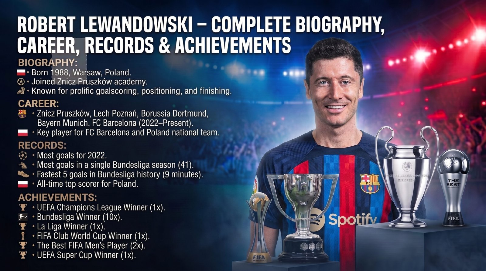 Robert Lewandowski – Complete Biography, Career, Records & Achievements